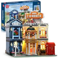 Mould King Friseursalon Baustein-Set mit Beleuchtung, 2267+ Teile, kompatibel