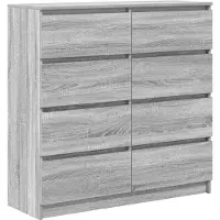 vidaXL Sideboard Grau Sonoma 100x35x99 cm Holzwerkstoff