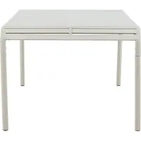 Ebuy24 Gartentisch Borneo aus Metall in Beige, 200 cm Breite, 200 cm Tiefe, 75 cm Höhe