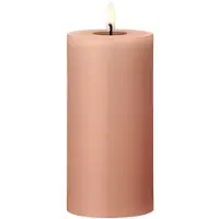 Ester & Erik Blockkerze LED 20 Rosy caramel, 15cm