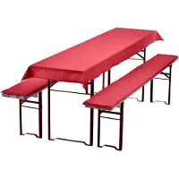 NYVI Bierbankauflagen Set 240x90cm Rot