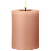 Ester & Erik Blockkerze LED 20 Rosy caramel, 10cm