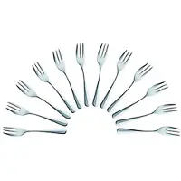 Solex Kuchengabeln Baguette 110113, silber poliert, Edelstahl 18/10, 14,5 cm, 12 Stück