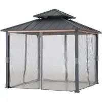 Sunjoy Netz für Zedernholz Gazebo 300cm x 300cm