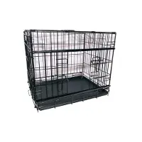 Active Canis - Premium Slidingdoor Cage - Black - 91 x 61 x 67
