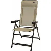 Trigano - Campingstuhl - Fauteuil Alu Dos Haut Slim Moka - Beige