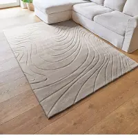 Andiamo Teppich "Dale", rechteckig, 10 mm Höhe, Uni Farben, Hoch-Tief-Struktur, Carving-Effekt, Wohnzimmer