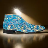 Lureaux Blue Shadow High - - Schöne bunte Schuhe - Einzigartiger Druck - Herren