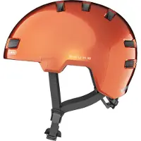 ABUS Stadthelm Skurb - Robuster Fahrradhelm für den Alltag, beim Skaten, BMX-Fahren oder Longboarden - Orange, Größe S (52-56 cm)