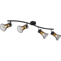 Globo Lighting Strahler Metall schwarz, 4x E14