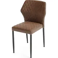 Veba Louis Stapelstuhl Cognac, kunstleder gepolstert, feuerhemmend, 49x57,5x81,5cm (BxTxH), 52001