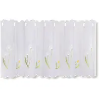 Gerster Scheibengardine "Pusti", (1 St.), HxB: 50x145, mit gestickten Blumendesign