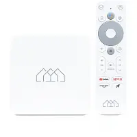 Abcom Box R Lite Android TV Mediaplayer Weiß (4K UHD, 5GHz WiFi, Bluetooth, Sprachfernbedienung)