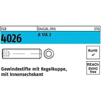 F. REYHER Nchfg. GmbH & Co. KG Gewindestift ISO 4026 Kegelkuppe/Innen-6-kant M 6 x 5 A 1/A 2