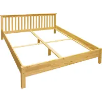 Möbilia Bett | 180 x 200 cm | Kiefer-Holz naturfarben | B 193 x T 209 x H 80 cm | 19020051 | Serie BETT
