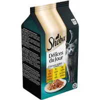 Sheba Délices du Jour mit Truthahn, Huhn, Geflügel in Gelee Katzen-Nassfutter