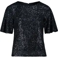 Vera Mont Pailletten-Bluse mit Flügelärmeln in Night Sky | Gr.: 46