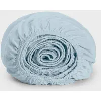 Yumeko Spannbettlaken Jersey Baumwolle 180x200 Blau - Eco, Bio & Fairtrade