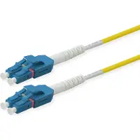 Roline LWL-Kabel duplex 9/125µm OS2, LC/LC, LSOH, UNIBOOT, Slim, gelb, 5 m