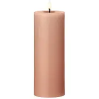 Ester & Erik Blockkerze LED 20 Rosy caramel, 20cm