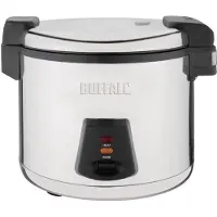 Buffalo J300 Electric Rice Cooker 6Ltr 345X460X400mm Pressure Heater Steamer Silver
