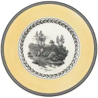 Villeroy & Boch Frühstücksteller "Frühstücksteller Audun Chasse ø 21,6 cm weiß-grau-gelb"