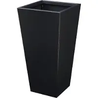Casa.pro Pflanzkübel Vaargel 76x39x39 cm verzinkter Stahl Schwarz []
