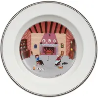 Villeroy & Boch Suppenteller "Suppenteller Kamin Design Naif ø 21 cm bunt"