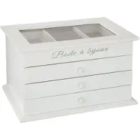 Dekoracja domu Schmuckaufbewahrungsbox - Schmuckkasten mit drei Schubladen - L 25x17x15cm