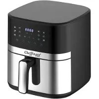Cheffinger Heißluftfritteuse 7 Liter LED-Display Fritteuse Ofen Touchscreen Fettarm
