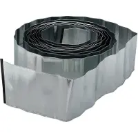 Relaxdays Rasenkante 10m, Beetbegrenzung aus Metall, verzinkt, flexibel, Umrandung f. Beet oder Rasen, 16cm hoch, silber