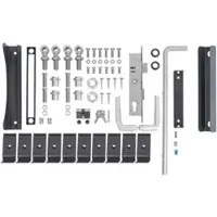 GAH Alberts Zubehör-Set für Doppeltor Flexo, 1400 - 2000 mm Höhe, Stahl roh, Anthrazit