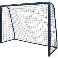 Axi Kylian Fußballtor 220 x 170 cm in Anthrazit für den Garten | Fussball Tornetz aus Metall mit Bodenverankerung | Fußball Tor für Kinder &