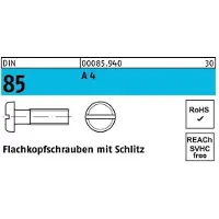 F. REYHER Nchfg. GmbH & Co. KG Flachkopfschraube DIN 85/ISO 1580 Schlitz M 2 x 8 A 4