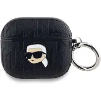 Karl Lagerfeld Kla3Pgkipk Airpods 3 Hülle Schwarz/Schwarz Monogramm Karl Head