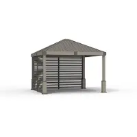 Sojag Aluminium Pavillon Nanda 1212 inkl. Seitenwand Champagner 363x363x313 cm