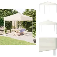 vidaXL Partyzelt Faltbar Creme 3x3 m - Pavillons & Partyzelte