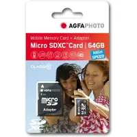 Agfa , Flash Speicherkarte (microSDXC an SD-Adapter inbegriffen) ,64 GB, microSDXC UHS-I 646548