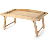 Continenta Tablett , braun (holzfarben), B:35cm H:7cm L:61cm, Holzwerkstoff, Tabletts, Tablett, Bett-Tablett