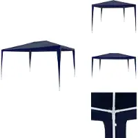 vidaXL Partyzelt 3x4 m PE Blau - Pavillons & Partyzelte