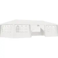 vidaXL Profi-Partyzelt mit Seitenwänden 4×9 m Weiß 90 g/m² - Pavillons & Partyzelte