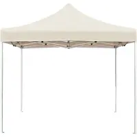 The Living Store Profi-Partyzelt Faltbar Aluminium 2x2 m Creme