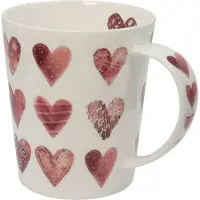 Eigenart Teetasse "Hearts" in Weiß/ Rot - 500 ml - onesize