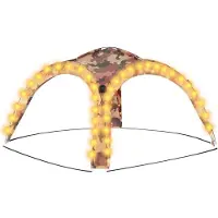 vidaXL Partyzelt mit LED und 4 Seitenwänden 3,6x3,6x2,3 m Tarnfarben - Pavillons & Partyzelte