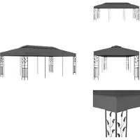 vidaXL Pavillon 3×6 m Anthrazit - Pavillons & Partyzelte