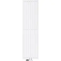 LuxeBath Stella Design Paneelheizkörper Mittelanschluss 480 x 1800 mm Weiß mit Anschlussgarnitur inkl. Thermostat Eck Wand Weiß - Flach, ohne Heizstab