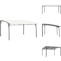 vidaXL Garten-Sonnenschutz 4x3x2,55 m Cremeweiß - Pavillons & Partyzelte