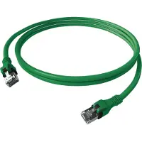 EasyLan DualBoot PushPull IP20 Patchkabel, Cat.6A (Class EA), S/FTP, grün, 7,5 m