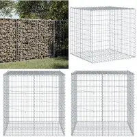 vidaXL Gabione mit Deckel 100x100x100 cm Verzinktes Eisen