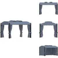 vidaXL Pavillon mit Vorhängen 3 x 4 m Anthrazit Stahl - Pavillons & Partyzelte